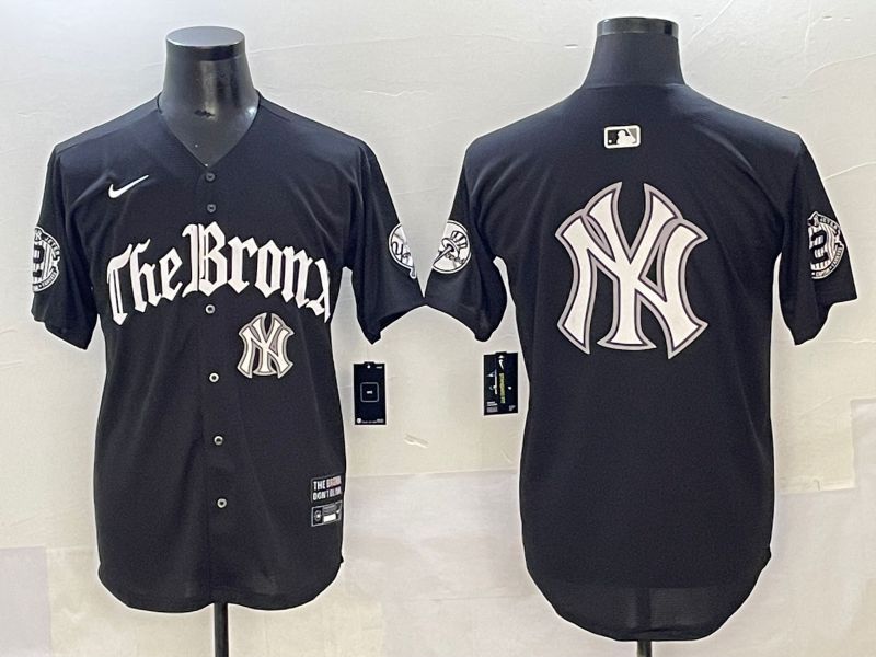 Men 2025 New York Yankees Blank Black Five generations Joint Name Nike MLB Jersey style 25->new york yankees->MLB Jersey